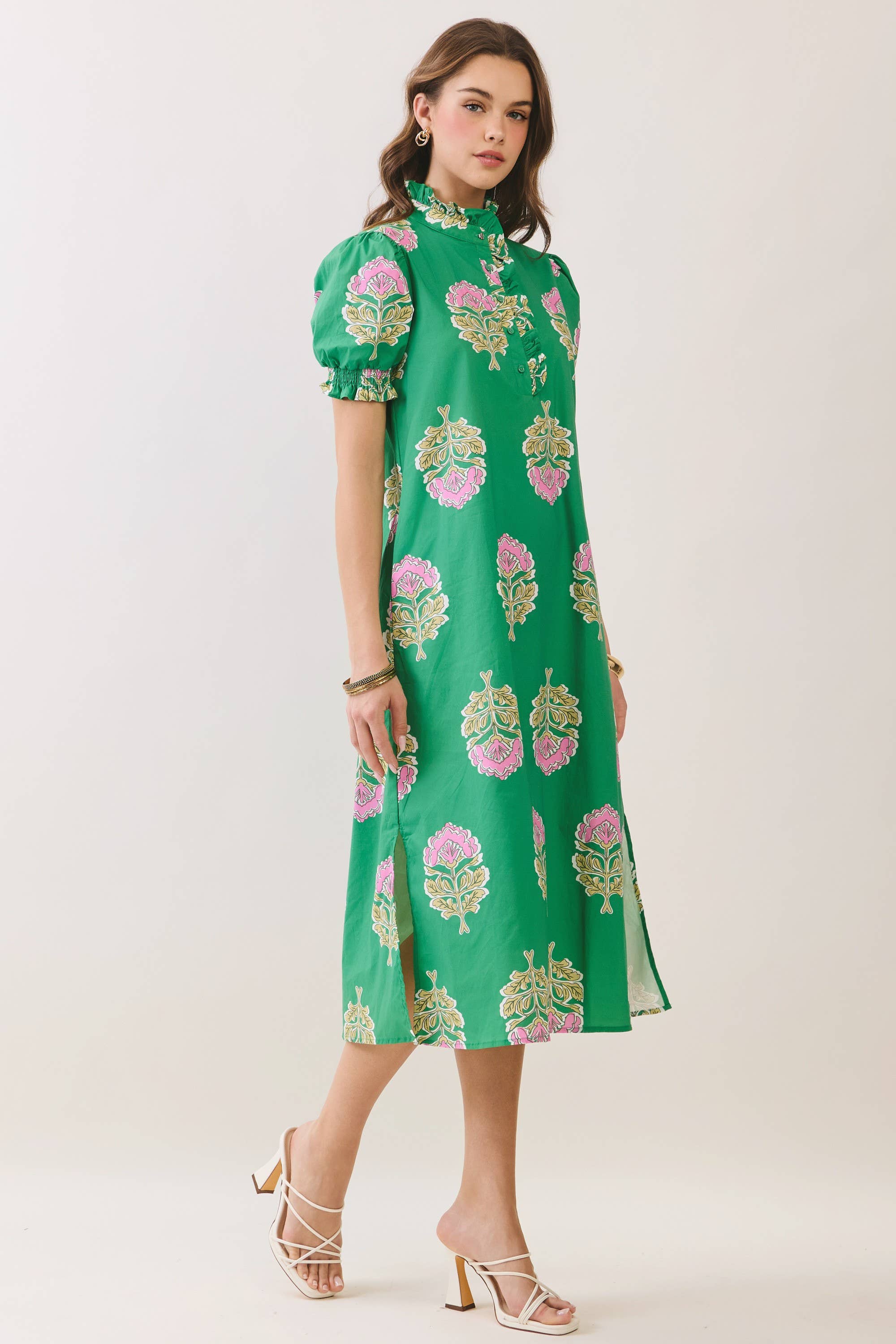 Clara Ruffle Midi Dress