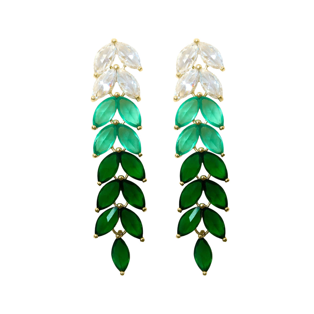 Emerald Green Glam Earrings