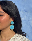 Liora Statement Earrings-Blue
