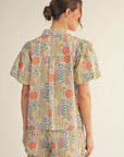 Juniper Gardens Drawstring Shorts-Orange