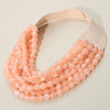 Chunky Beaded Necklace-Peach