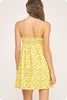 Botanical Brunch Mini Dress-Yellow