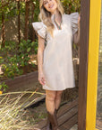 City Babe Faux Leather Mini Dress