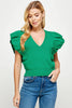 Meet Up Knit Top-Emerald