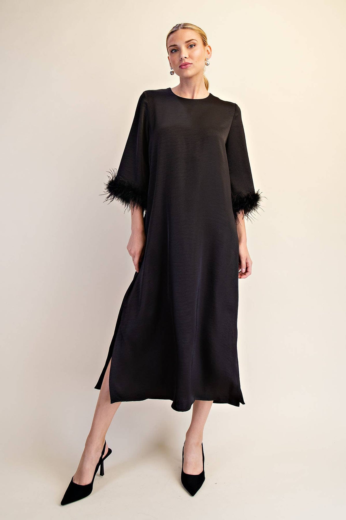 Glam Preview Midi Dress-Black
