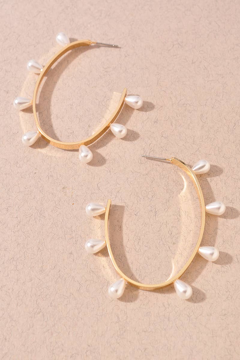 Pretty in Pearls Hoop Earrings