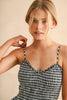 Summer Sundays Gingham Dress-Black/White