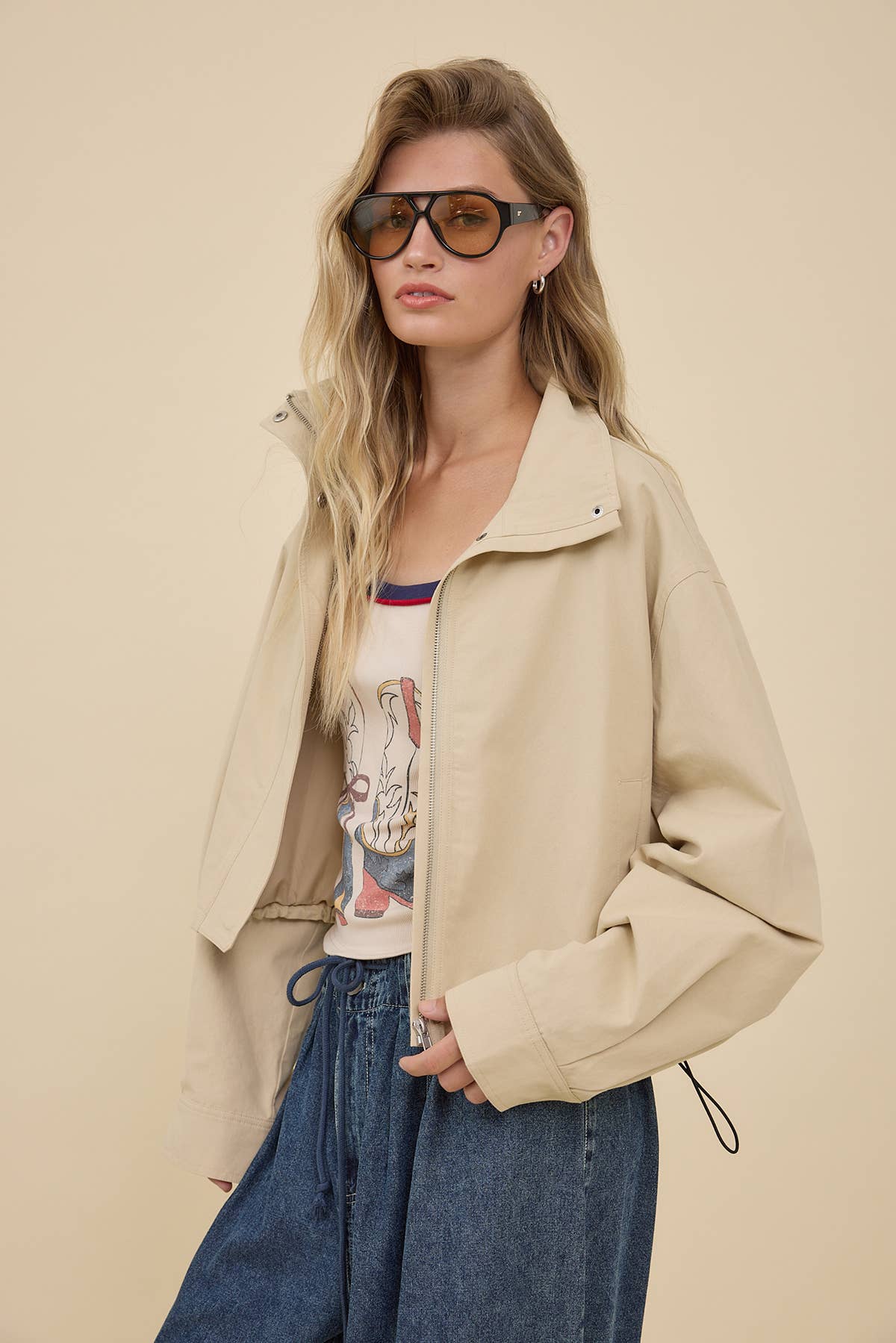 Easygoing Drawstring Jacket