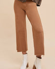 Easy Does It Cropped Jeans-Mocha