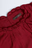 City Mornings Top-Crimson Red