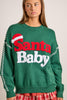 Santa Baby Knit Sweater-Hunter Green
