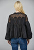 Orchard Picnic Lace Top-Black