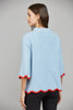 Go With the Flow Knit Top-Blue/Orange