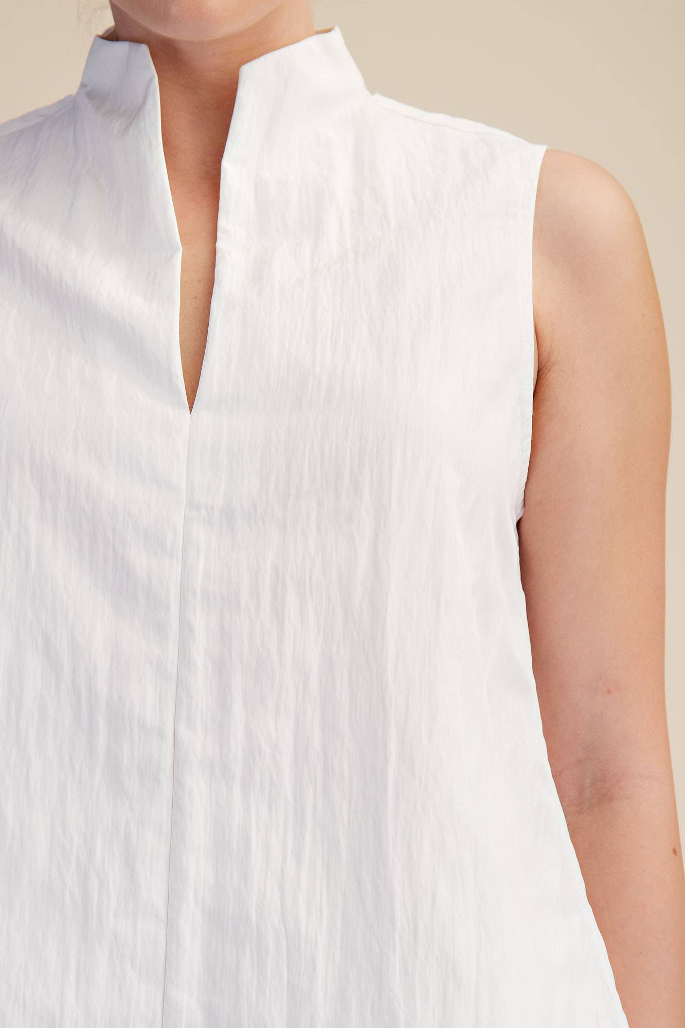 Avery Sleeveless Top-White