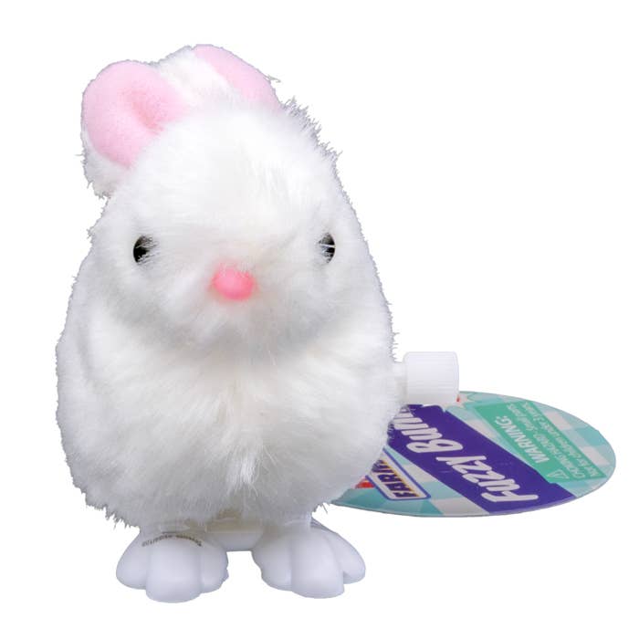 Fuzzy Bunny Easter Wind Up Toy