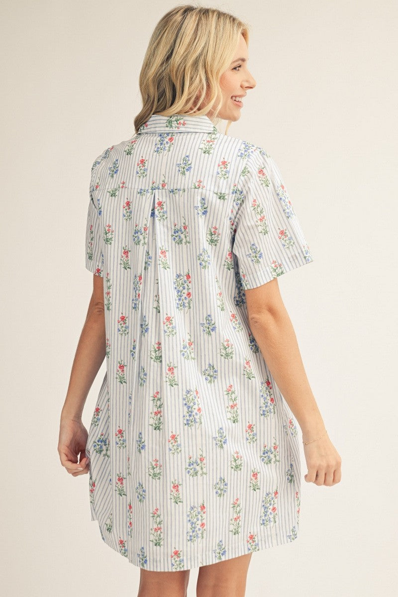 Hazel Floral Shift Mini Dress