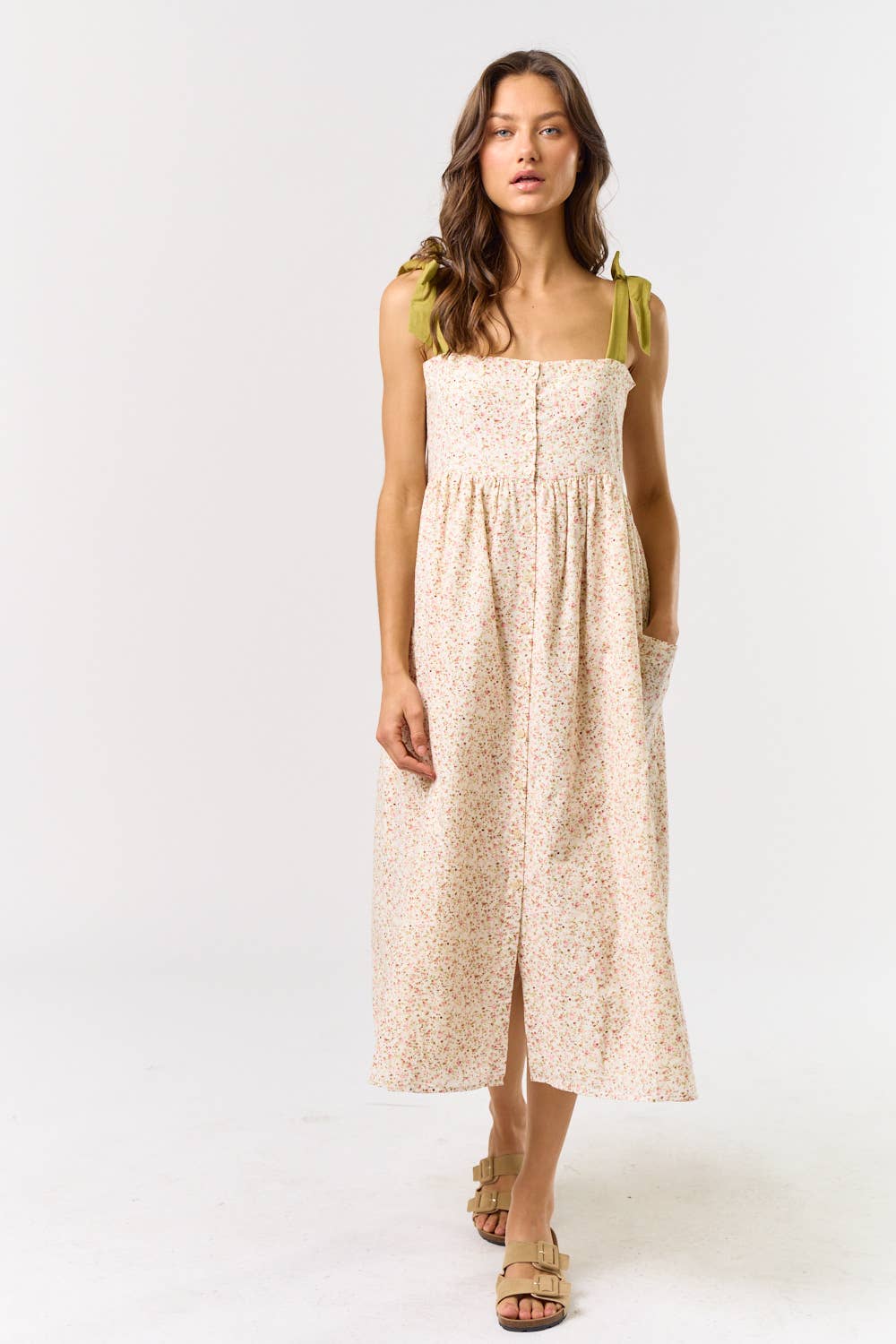 Venetian Garden Floral Midi Dress