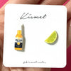 Beer & Lime Stud Earrings