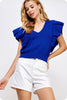 Meet Up Knit Top-Blue