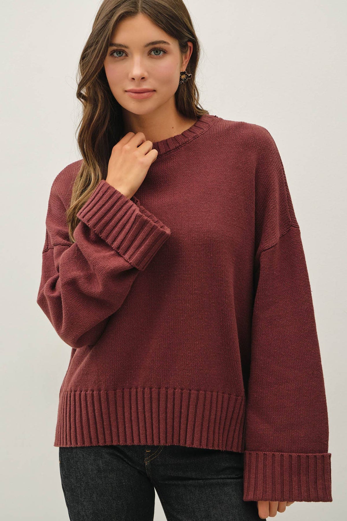 Unhurried Oversized Sweater-Coco