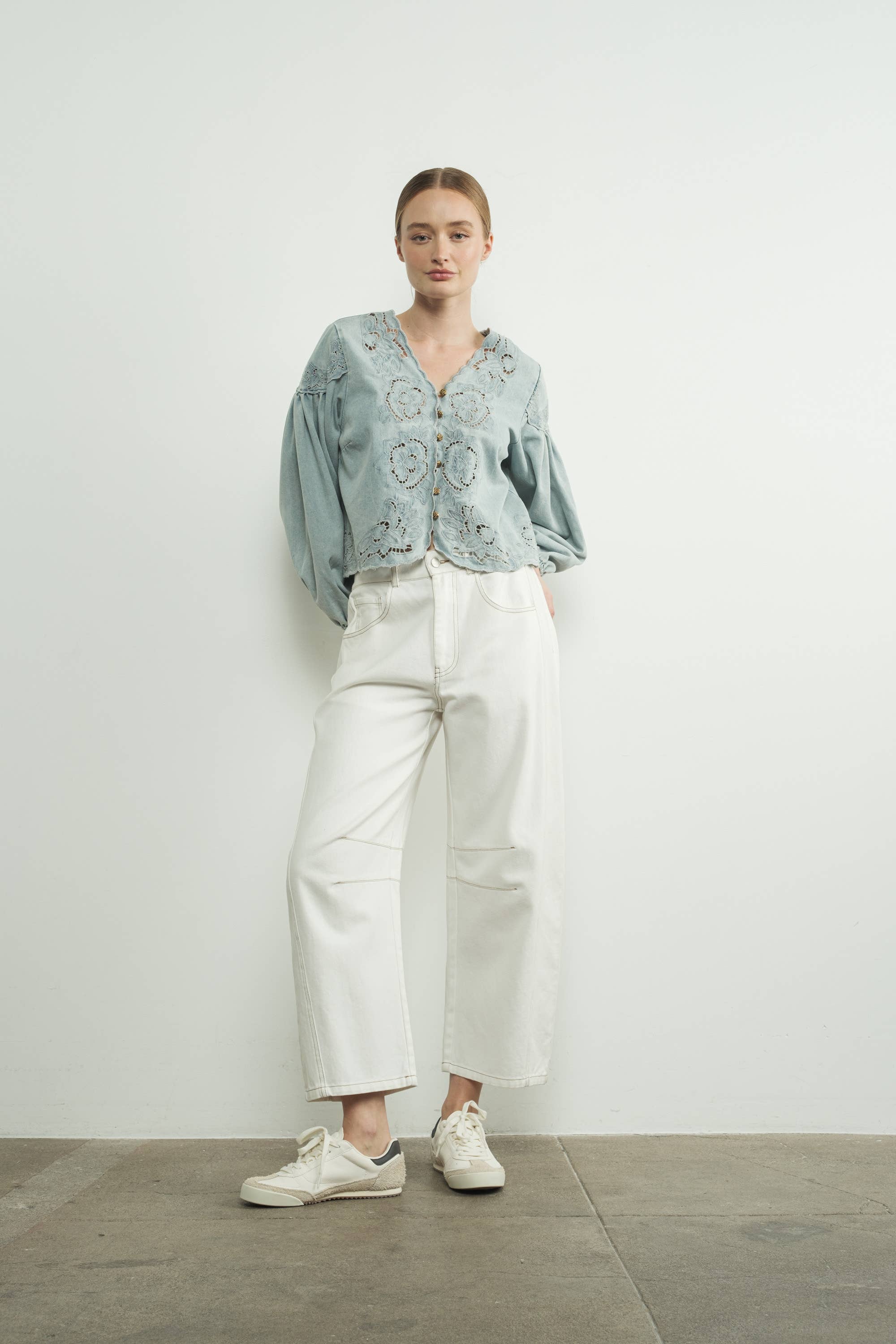 Bay Breeze Denim Top-Denim