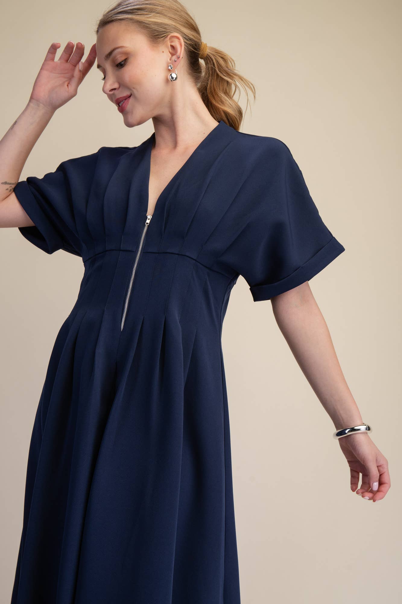 Nicola Zipper Midi Dress