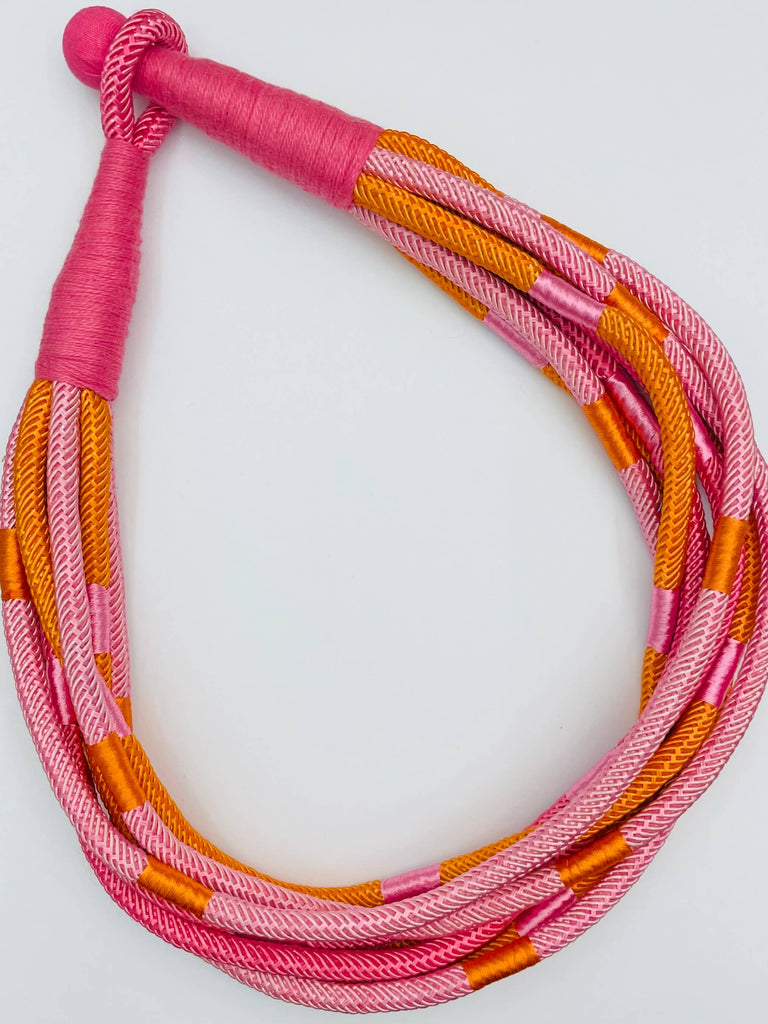8-Strand Necklace- Pink Multi