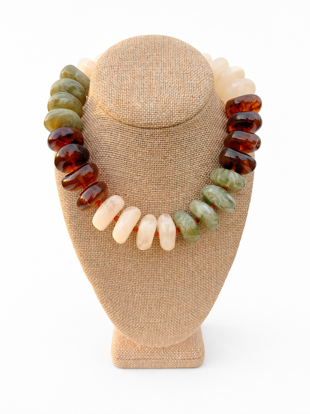 Meadow Moss Rondelle Necklace