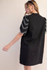 Countryside Mornings Mini Dress-Black