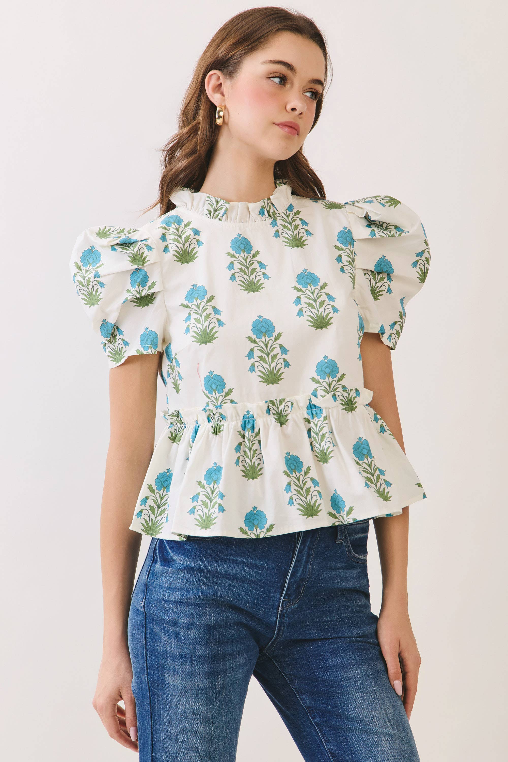 Sunday in Bloom Peplum Top