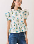 Sunday in Bloom Peplum Top