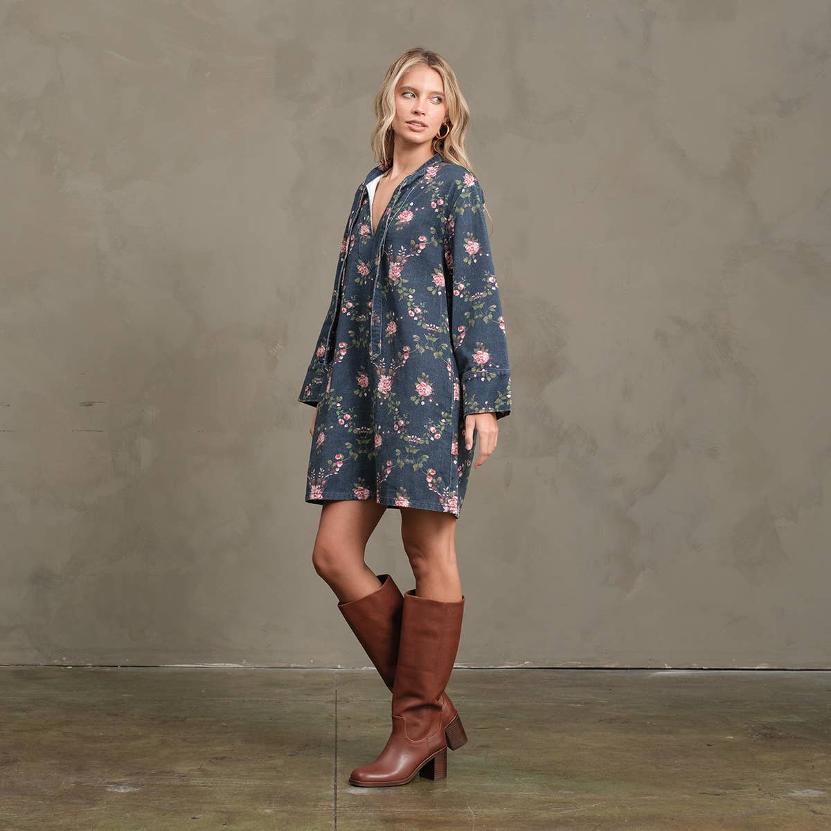 Country Fields Floral Mini Dress