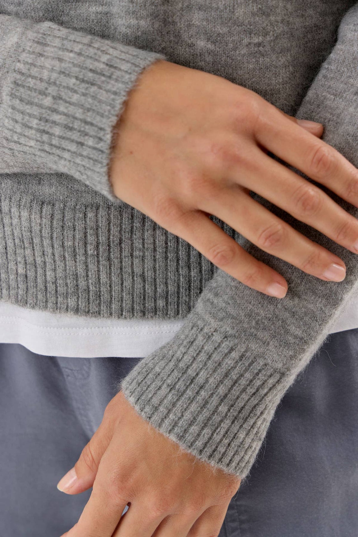 Soft Embrace Crewneck Sweater-Heather Gray