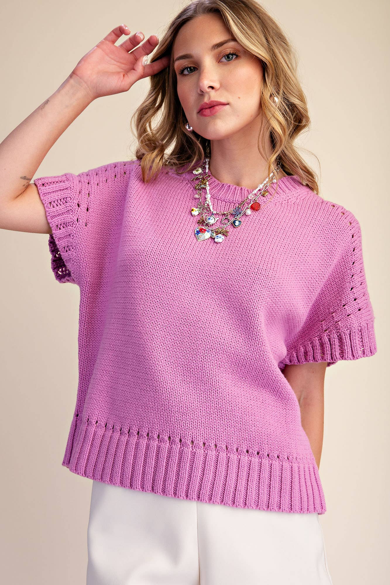 Woodland Charm Sweater-Pink