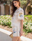 Orchid Whisper Embroidered Top