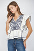 Greek Isle Embroidered Top