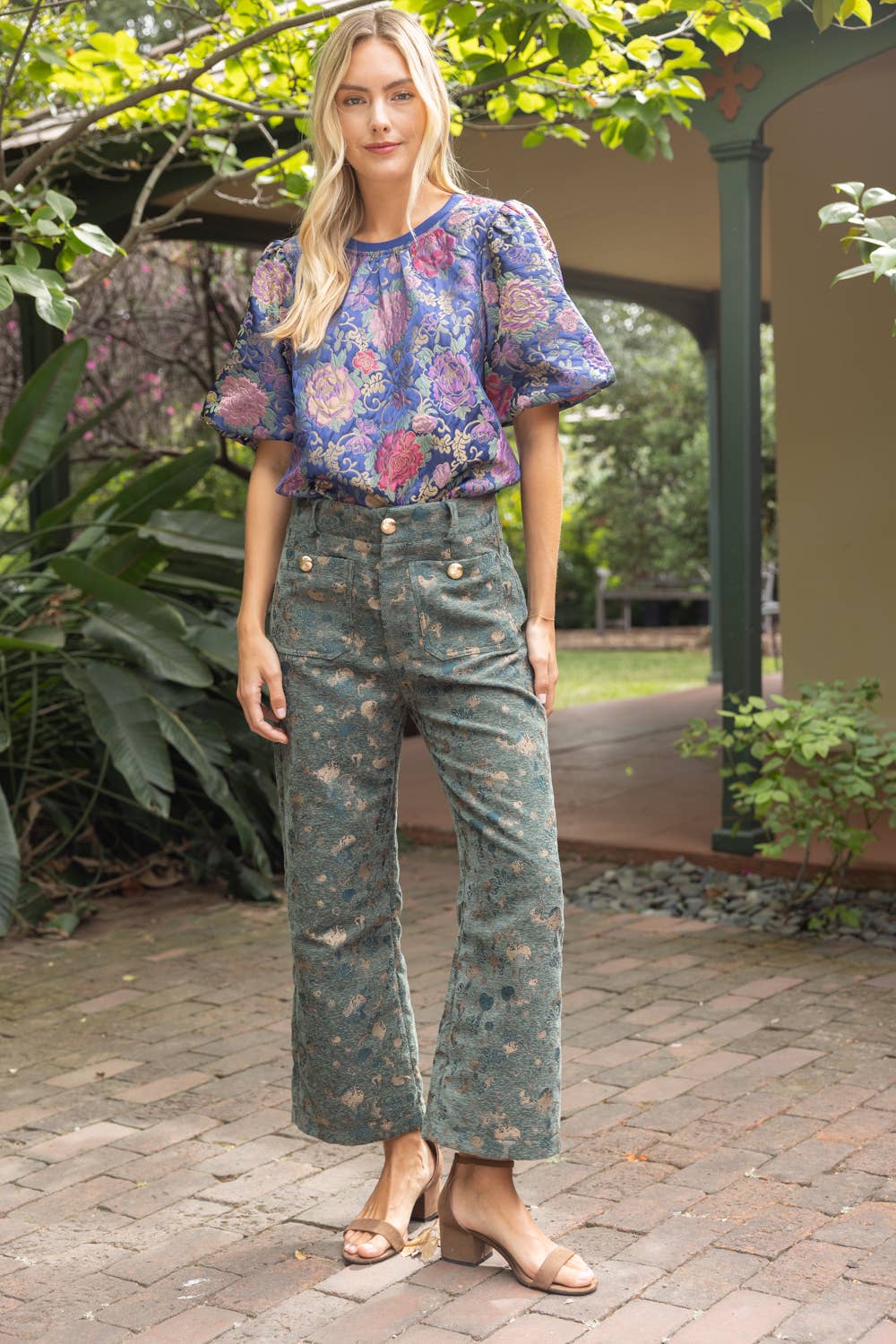 Velvet Canvas Wide Leg Pants