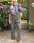 Velvet Canvas Wide Leg Pants