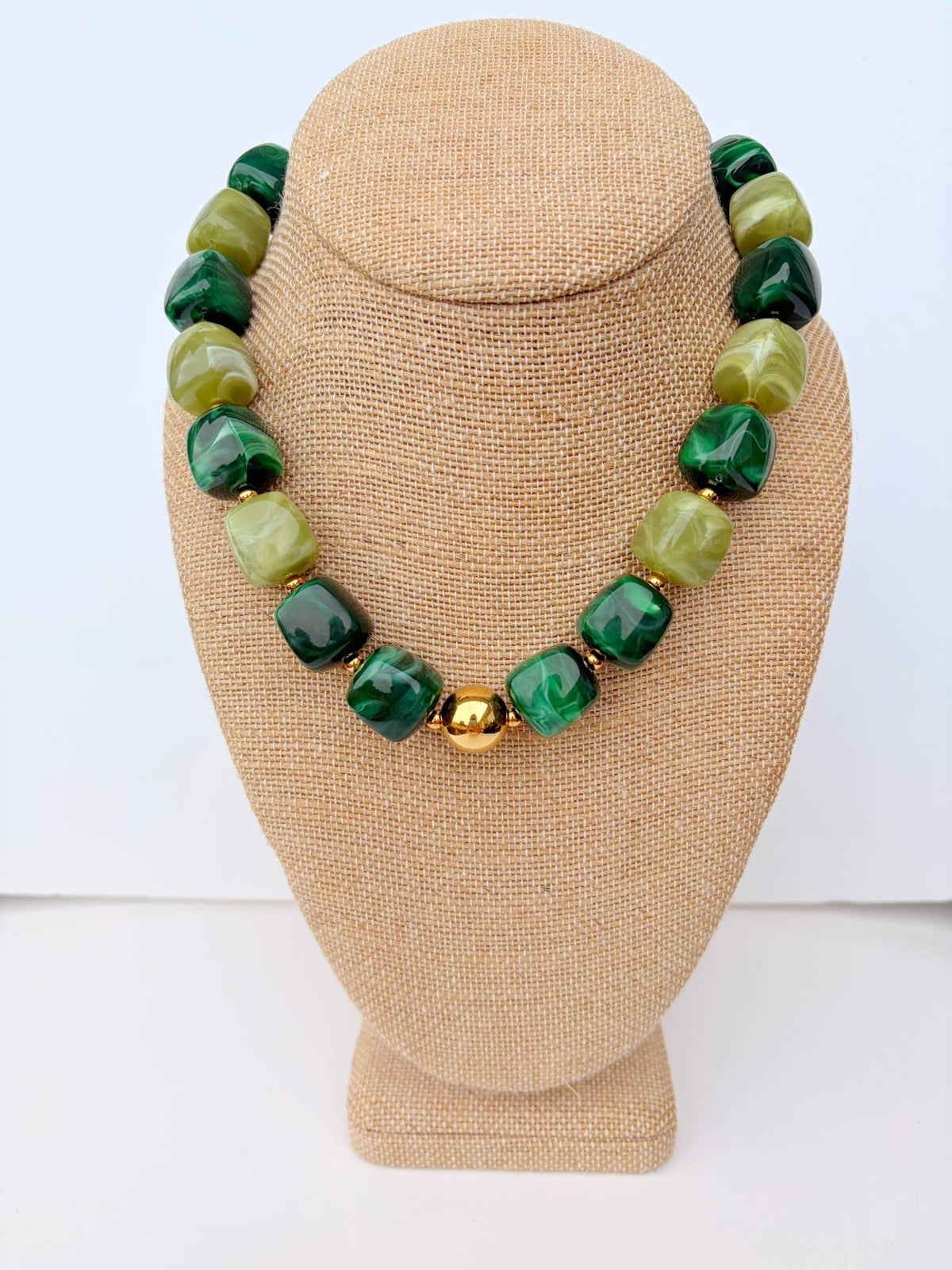 Green Goddess Bead Necklace