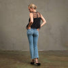 Luxe Grid Feather Top