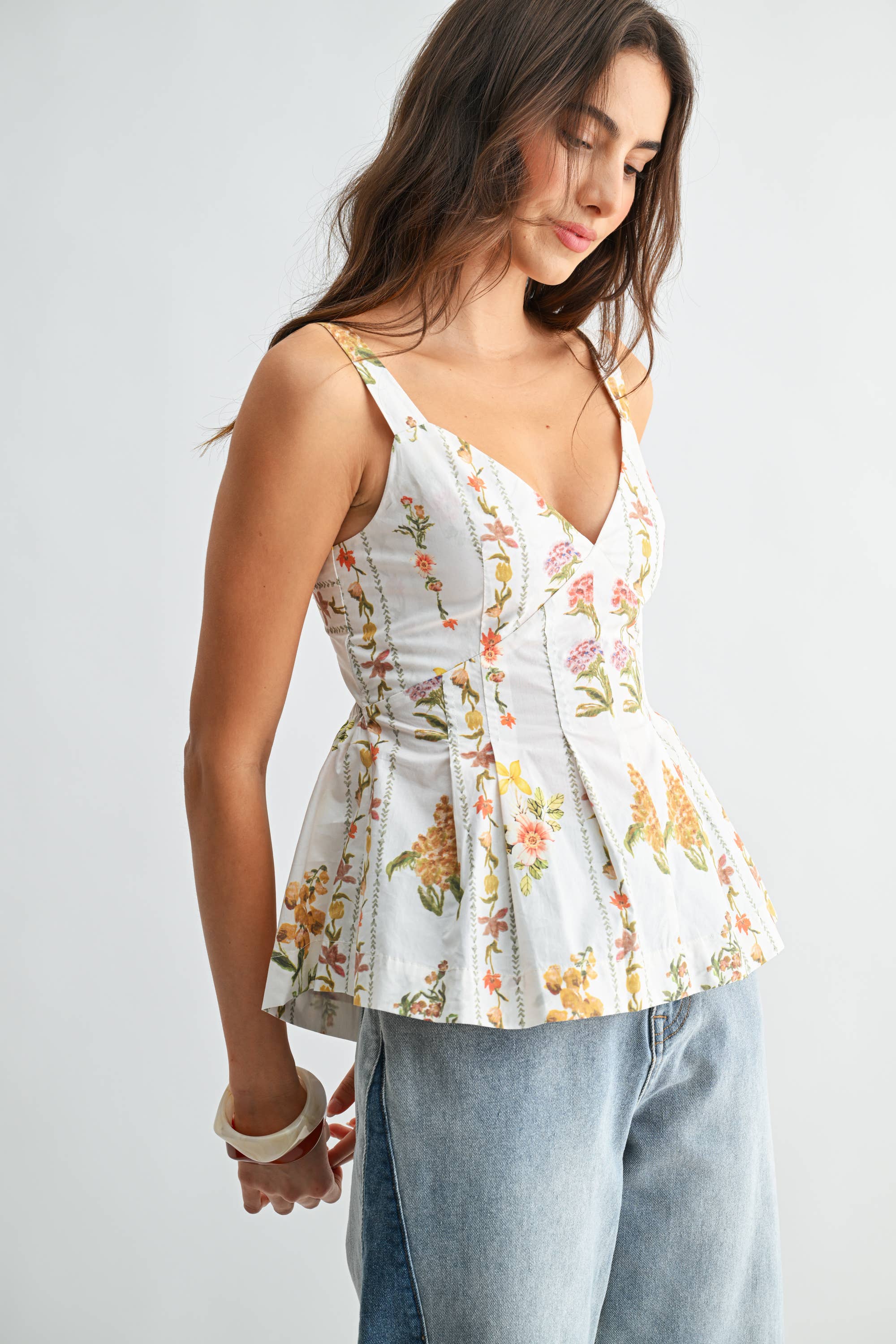 Lovely in Florals Peplum Top