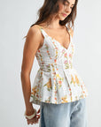 Lovely in Florals Peplum Top