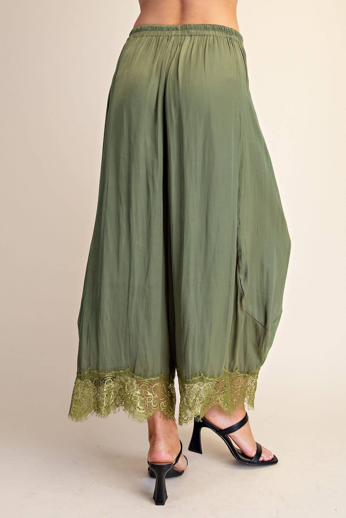 Arabian Nights Balloon Pants-Olive