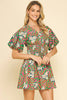 Mayan Flower Mini Dress