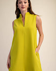 Yacht Luxe Mini Dress-Lime