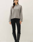 Downtown Girl Sweater-Heather Gray