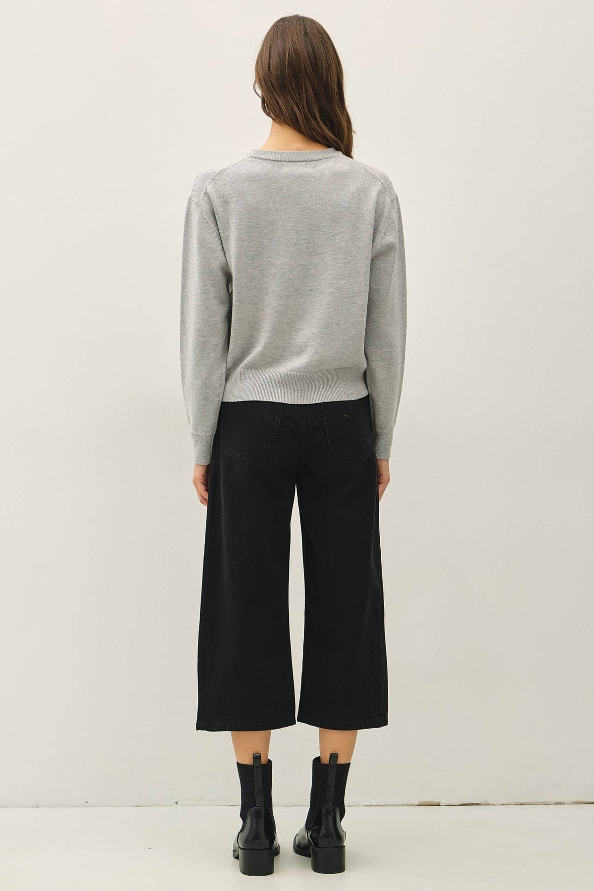 Feel At Ease Sweater-Heather Gray