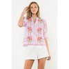 Sunny Horizon Embroidered Top-Pink