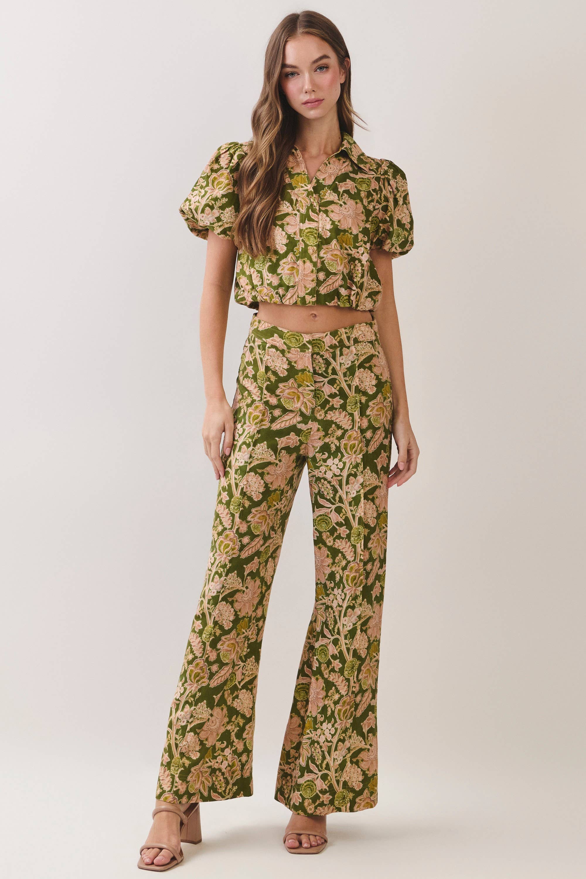 Fern Garden Wide Leg Pants