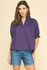 My Type Poplin Top-Violet